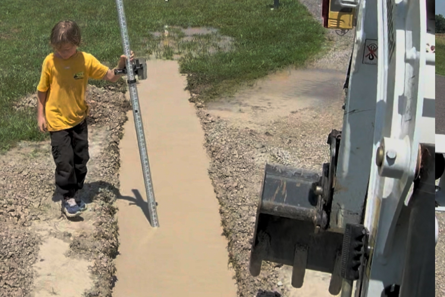 On-Site Driveway Drainage Assessment Titan performing an on-site driveway drainage assessment in Salem, Missouri