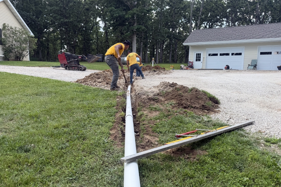 Driveway After Pipe Installation Driveway After Pipe Installation