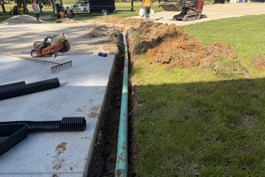 Driveway Before Pipe Installation in Salem, Missouri Driveway Before Pipe Installation in Salem, Missouri