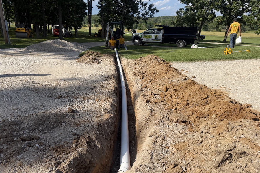 Driveway Mid-Pipe Installation in Salem, Missouri Driveway Mid-Pipe Installation in Salem, Missouri